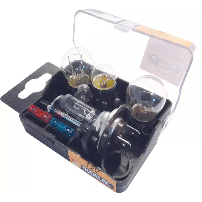 Coffret de secours 12V H1/H7 - 6 lampes et 2 fusibles