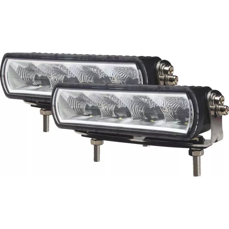 Barre d'éclairage LED 10/32V 20W 1400lumens homologuées sur route - lot de 2 pcs