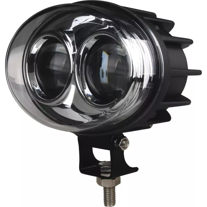 Phare de travail ovale LED 9/48V 6W 400 lumens bleu pour signalisation chariot de manutention