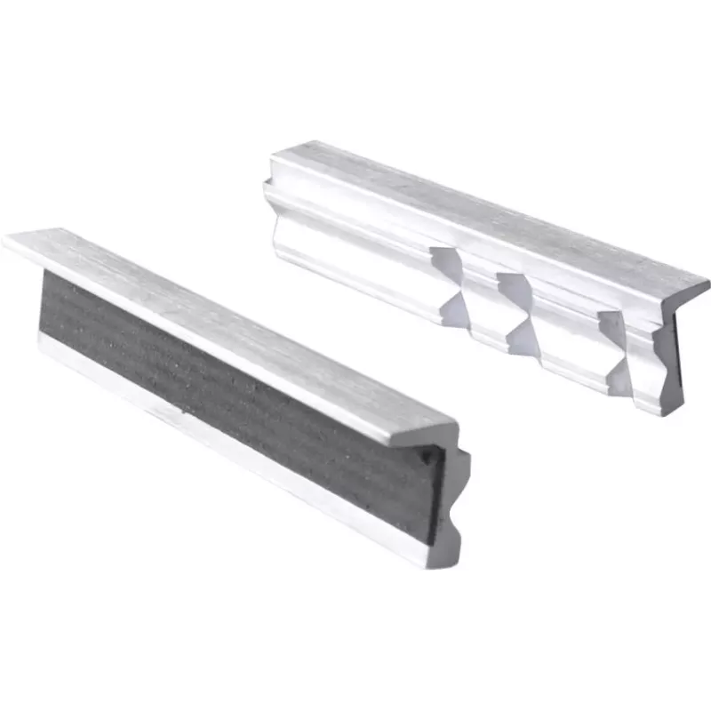 Mors magnétique en aluminium 150mm rainuré horizontal et vertical - lot de 2 pcs