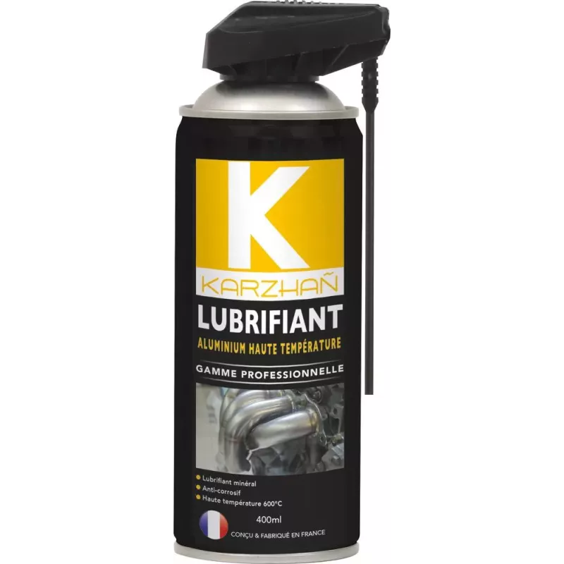 Lubrifiant aluminium haute température 600°C avec tête 2 jets - aérosol 400ml