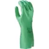 Gants chimiques 100% enduit nitrile floqué biodégradable 355mm vert