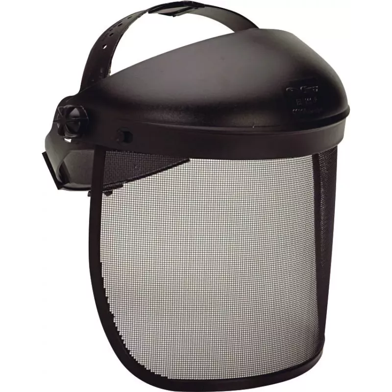 Ecran de protection facial grillagé 200x320mm avec serre tête réglable