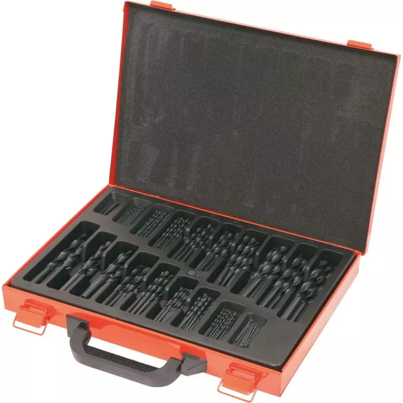 Valise métallique 170 forets métaux HSS laminés de 1 à 10mm