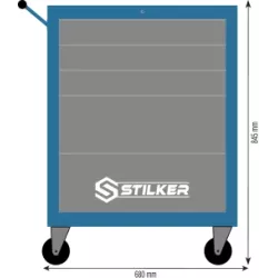 Servante d'atelier 5 tiroirs composée de 152 outils - modules mousses