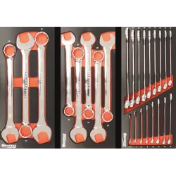 Servante d'atelier 7 tiroirs composée de 205 outils - modules finition métal