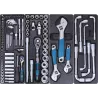 Servante d'atelier 5 tiroirs composée de 160 outils - modules PVC