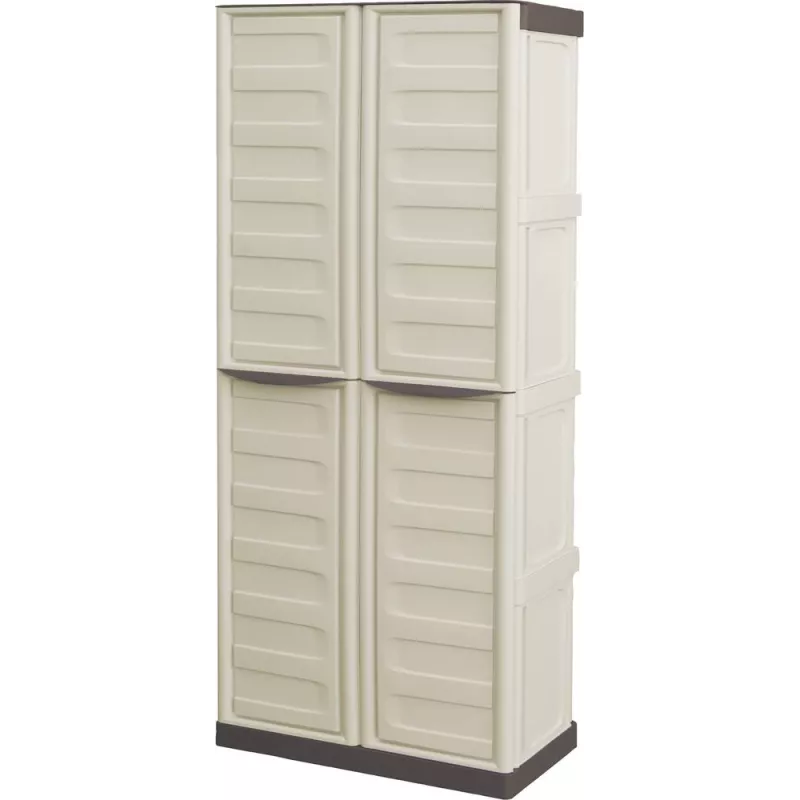 Armoire PVC 2 portes et 3 étagères 700x390x1655mm