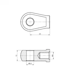 Chape à œil acier E22 D8,2 M8