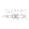 Piton double 22 - 28x191mm, Filetage 1x32mm Cat. 1/2