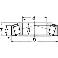 Roulement à rouleaux coniques 30x72x20.75mm