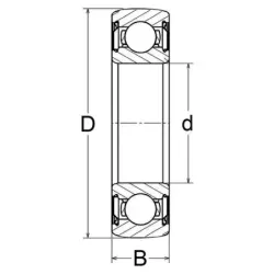 Roulement de palier 35x17x72mm