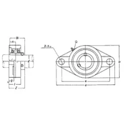 Palier 2 trous UCFL207