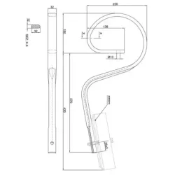 Dent droite 32x12 type K429