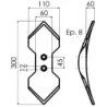 Soc réversible type vibroflex 110X8X300