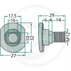 Boulon de couteau Claas