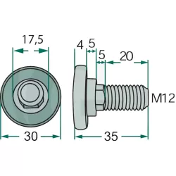 Boulon de couteau vicon