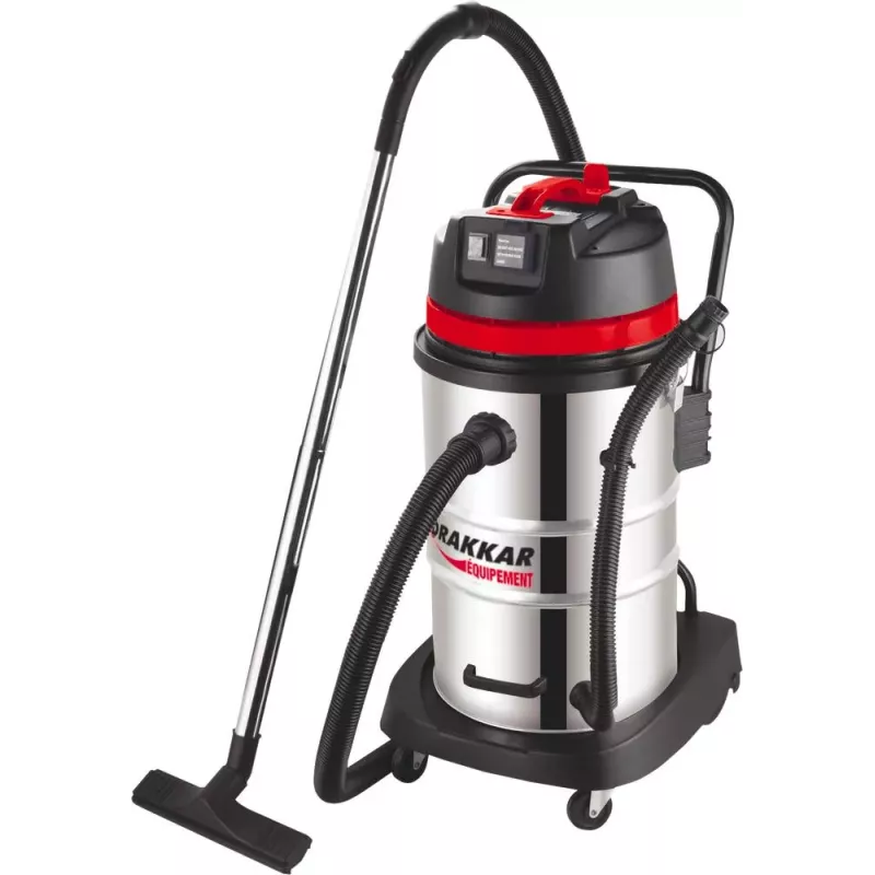 Aspirateur eau et poussière 50L 230V 1200W cuve inox basculante/prise électroportatif