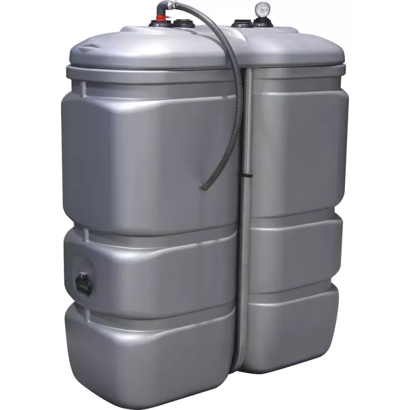 Cuve de stockage gasoil PEHD double paroi 1000L