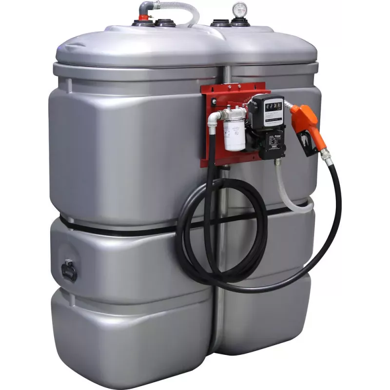 Cuve de stockage gasoil PEHD double paroi 1000L