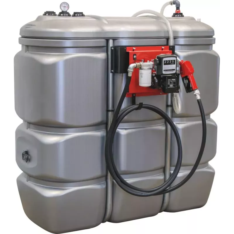 Cuve de stockage gasoil PEHD double paroi 1500L