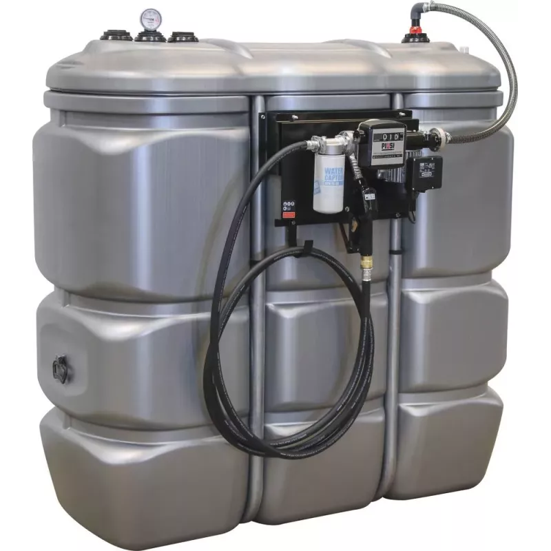 Cuve de stockage gasoil PEHD double paroi 1500L