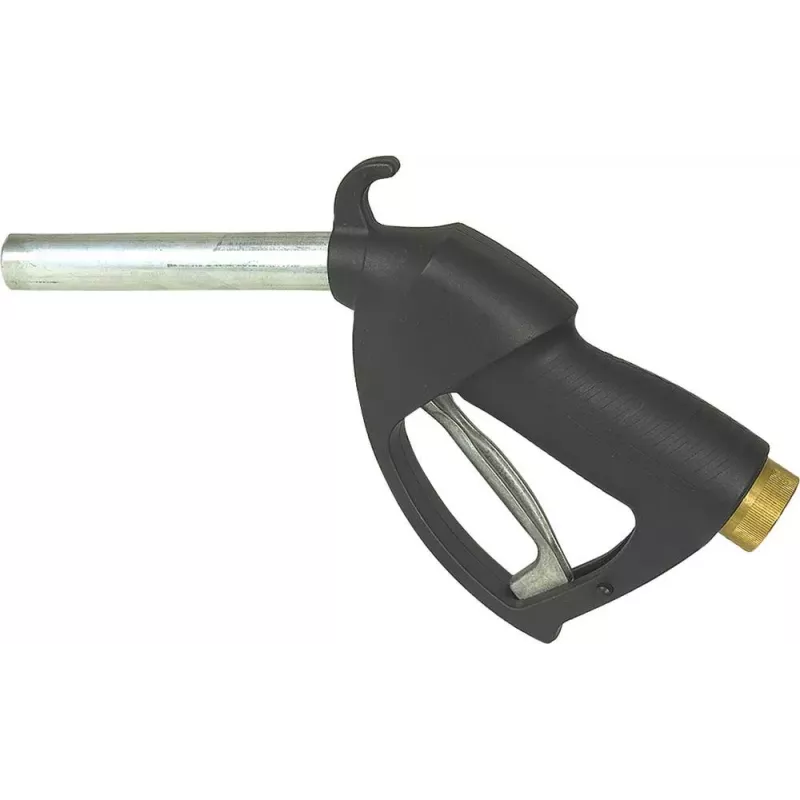 Pistolet gasoil métallique avec poignée caoutchouc 150 l/min raccord tournant femelle 1"