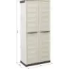 Armoire PVC 2 portes et 3 étagères 700x390x1655mm