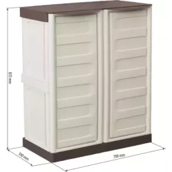 Armoire PVC 2 portes et 1 étagère 700x390x855mm